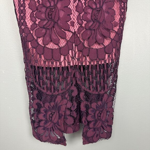 Nwt Charlotte Russe Lace Strapless Sweetheart BodyCon Midi Dress Small - Picture 6 of 7